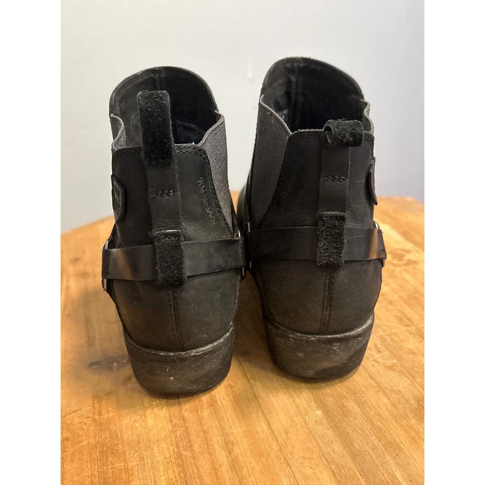 Teva Ellery‎ Ankle Waterproof Black Leather Chelsea Boots 1108069 Womens 7.5